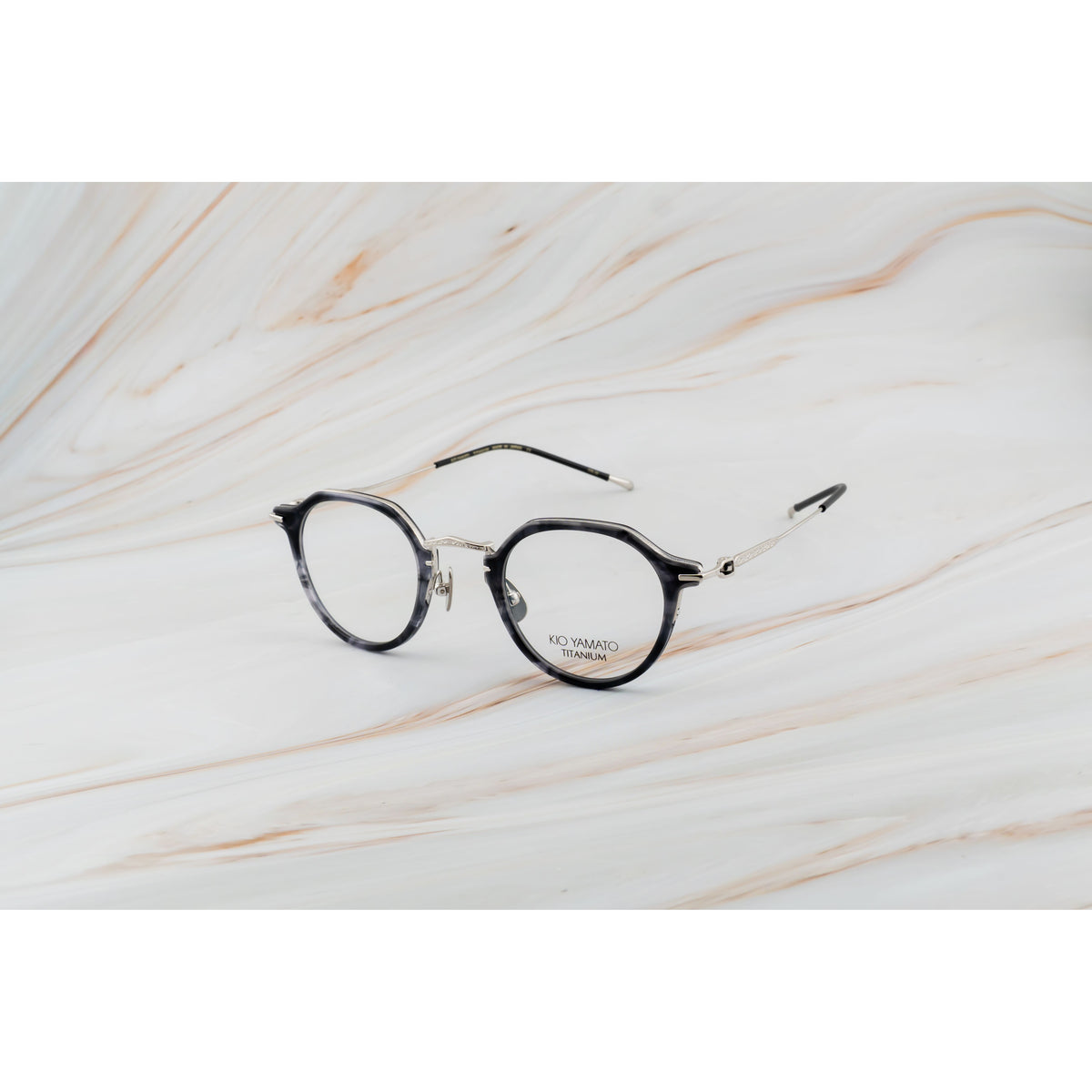 Kio Yamato KP-297U color 02 Black Pattern and Palladium — frame view 2
