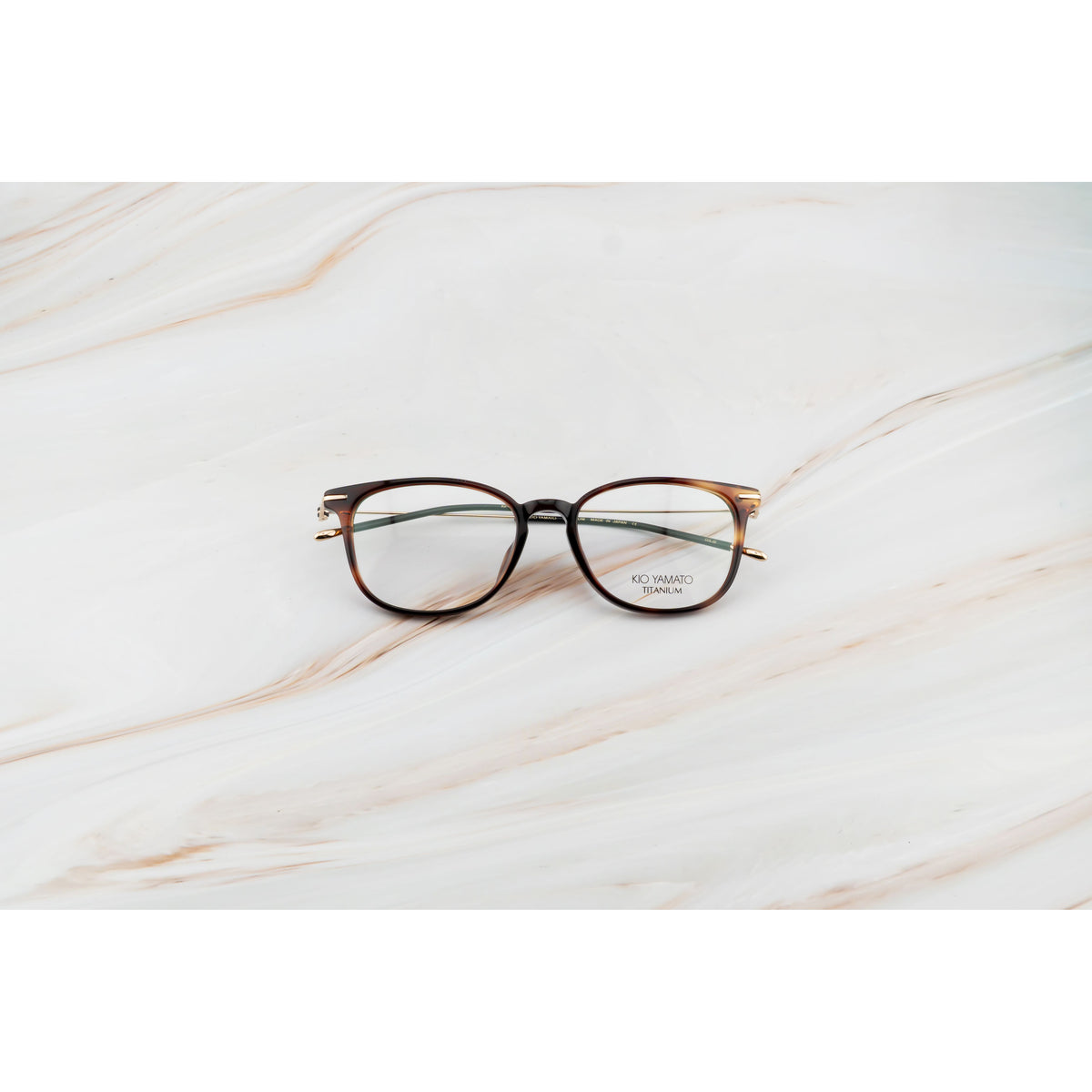 Kio Yamato KP-296U color 02 Dark Havana and Japanese Gold — frame view 1