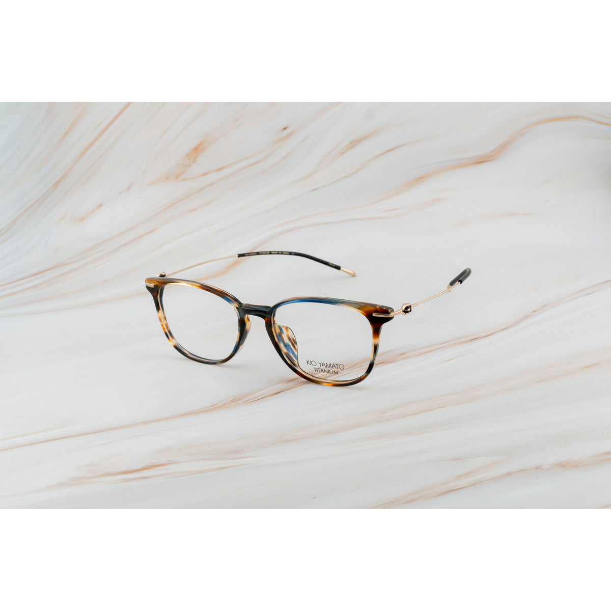 Kio Yamato KP-296U color 04 Mixed Havana and Japanese Gold — frame view 2