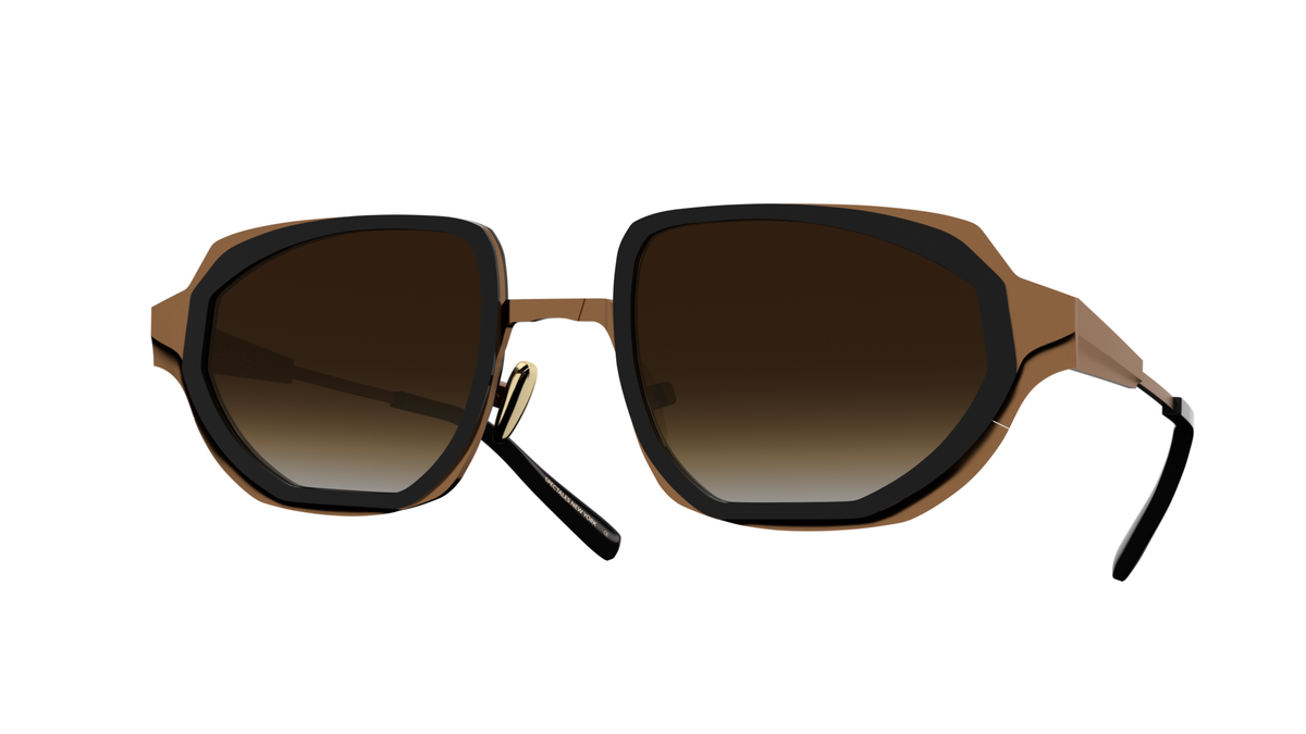 ALFAMA - BLACK/COPPER BRUSHED GRADIENT BROWN ANTI-REFLECTIVE SUNGLASSES – ALM.2-NAR.S8
