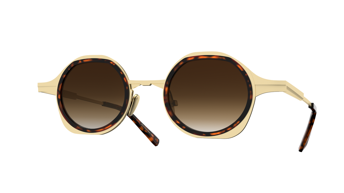 KITA DARK HAVANA/GOLD BRUSHED GRADIENT BROWN ANTI-REFLECTIVE SUNGLASSES – KTA.3-NAR.S8