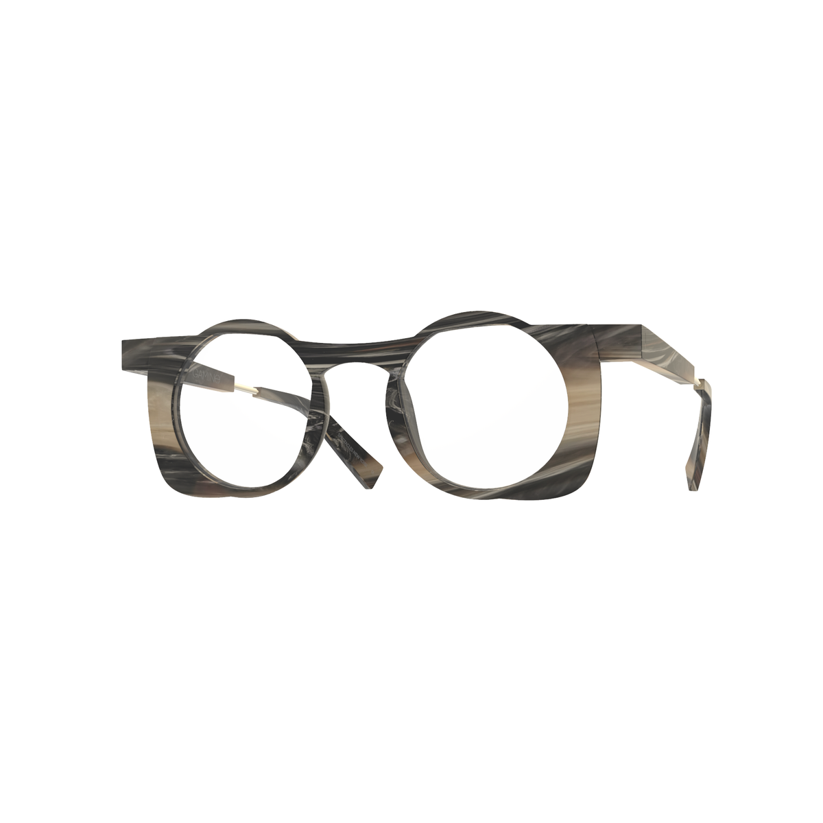NAKAZAKICHO - HORN PATTERN GRADIENT BROWN ANTI-REFLECTIVE SUNGLASSES – NZH.5-NAR.S8