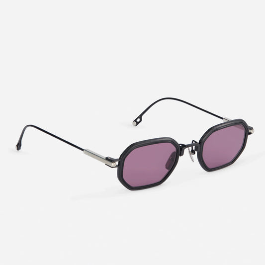 Timir-T s5505 – black and platinum / black insert / red purple gradient lens