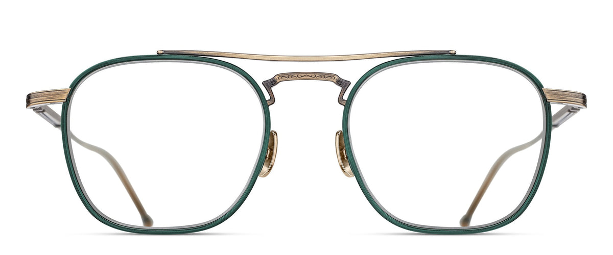 Matsuda M3157 Eyeglasses - Antique Gold / Bottle Green