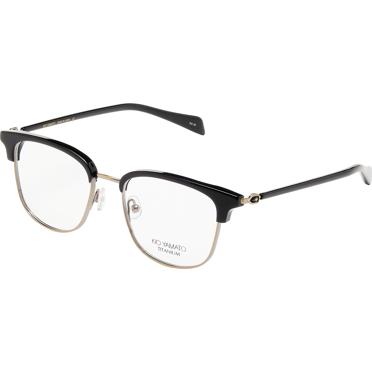 Kio Yamato KP-256AU Col 02 Black and Antique Gold, angled view