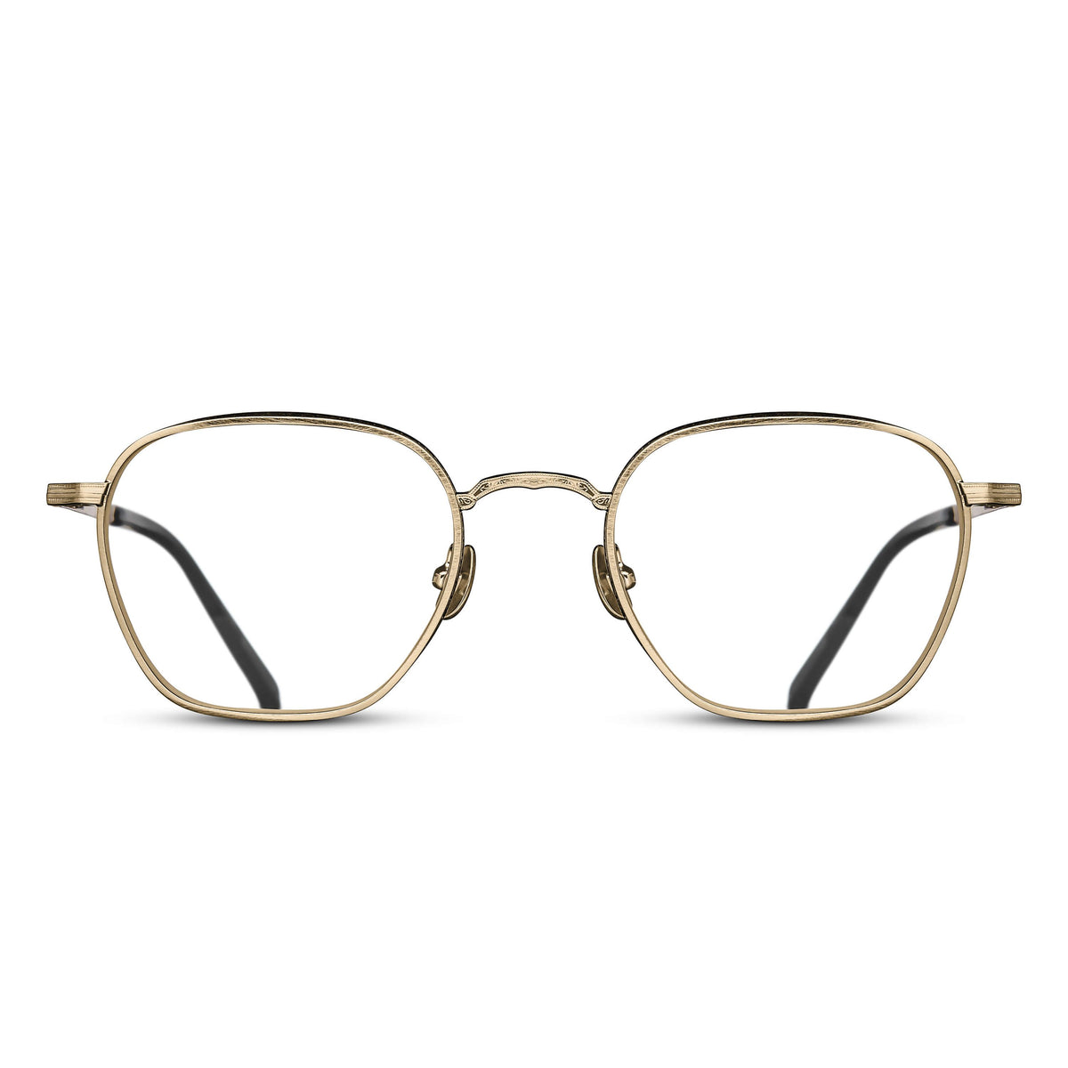 Matsuda M3101 Eyeglasses - Brushed Gold / Matte Black – view 2