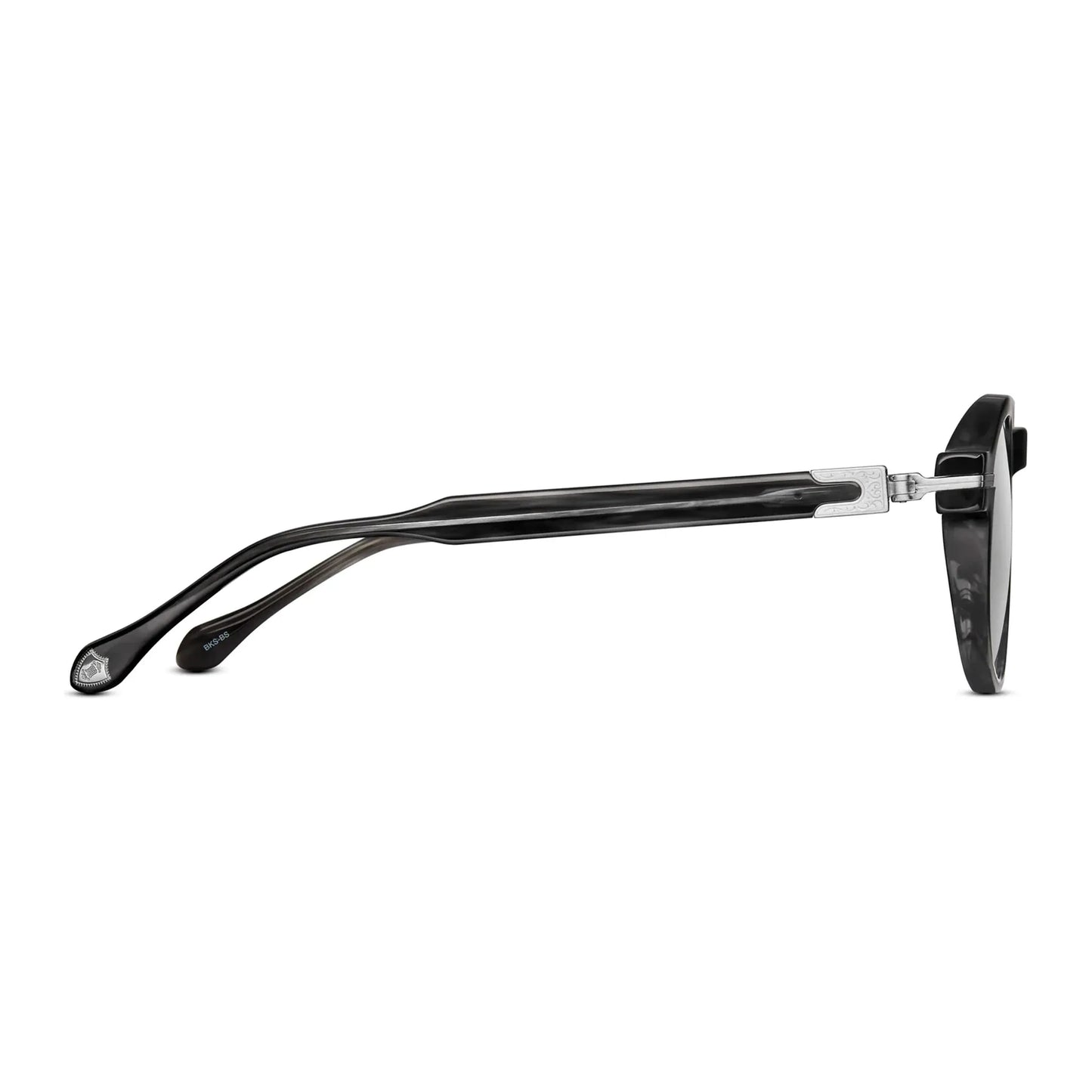 M2050 - Black Stripe - Brushed Silver / Grey Gradient