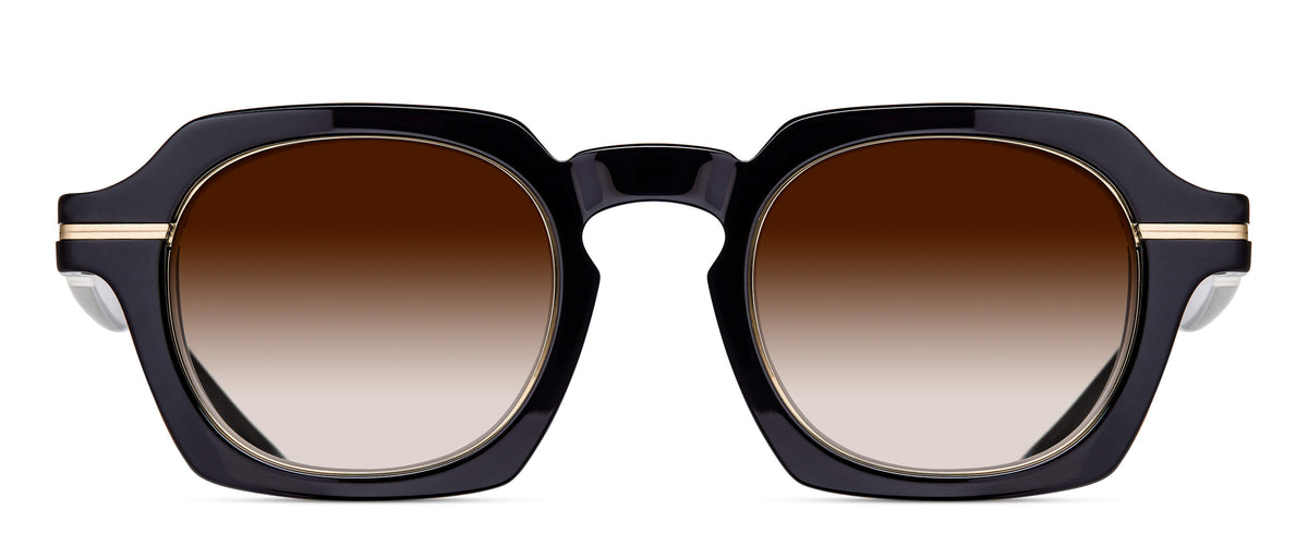 Matsuda M2055 Sunglasses - Black / Brushed Gold – view 2