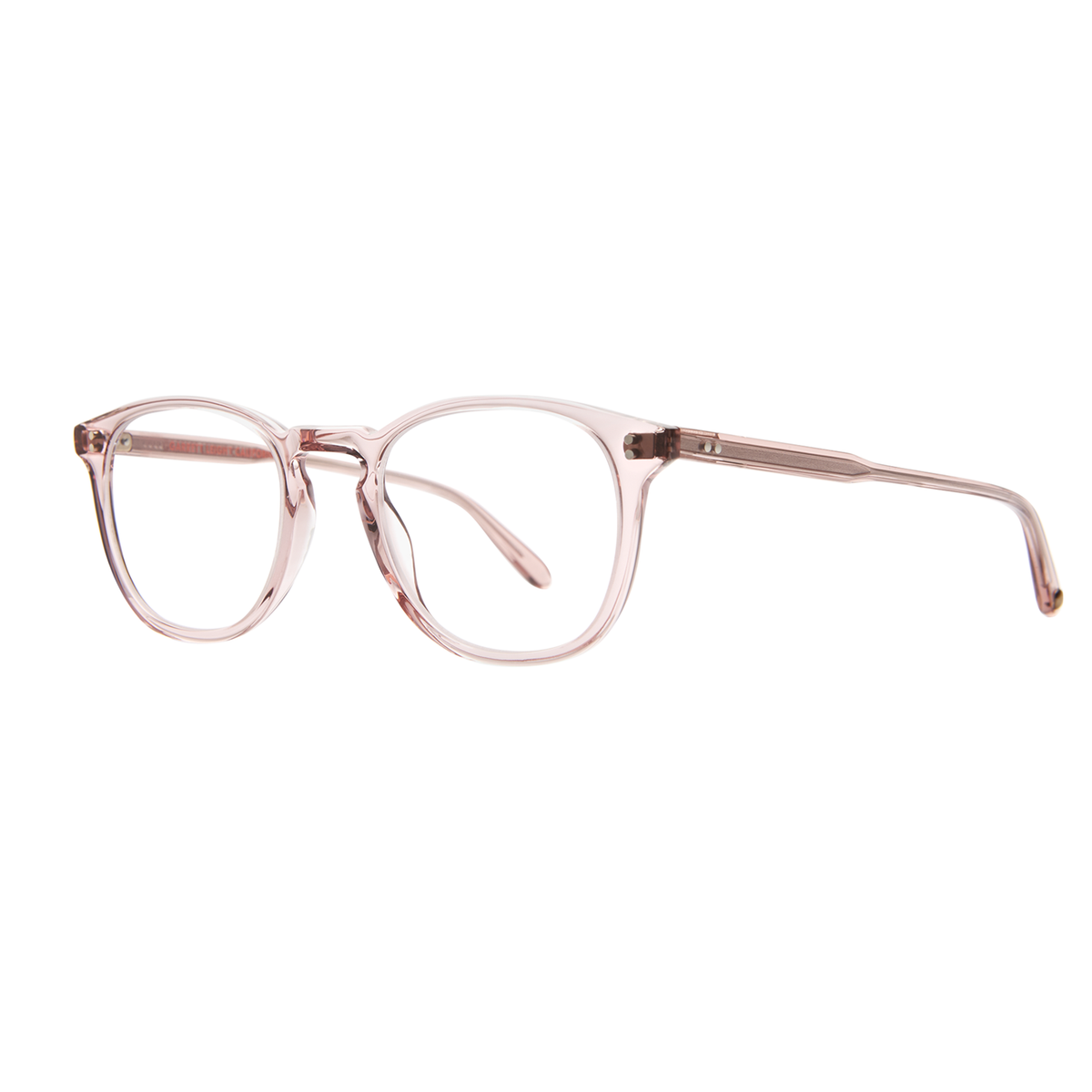 Garrett Leight Kinney 47 in Bio Rose, three-quarter view