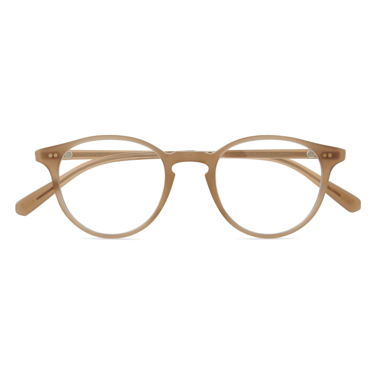 Mr. Leight Marmont C 47 in Almond and White Gold, folded front view