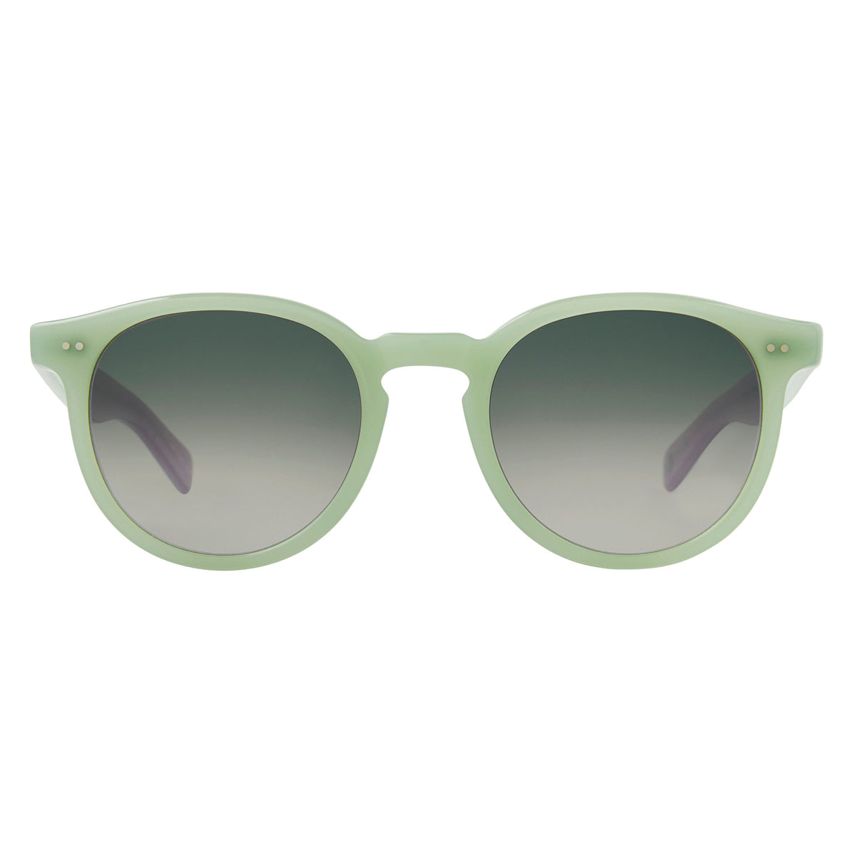 Garrett Leight Morningside X 51 in Mint with Blue Moon Gradient lenses, front view