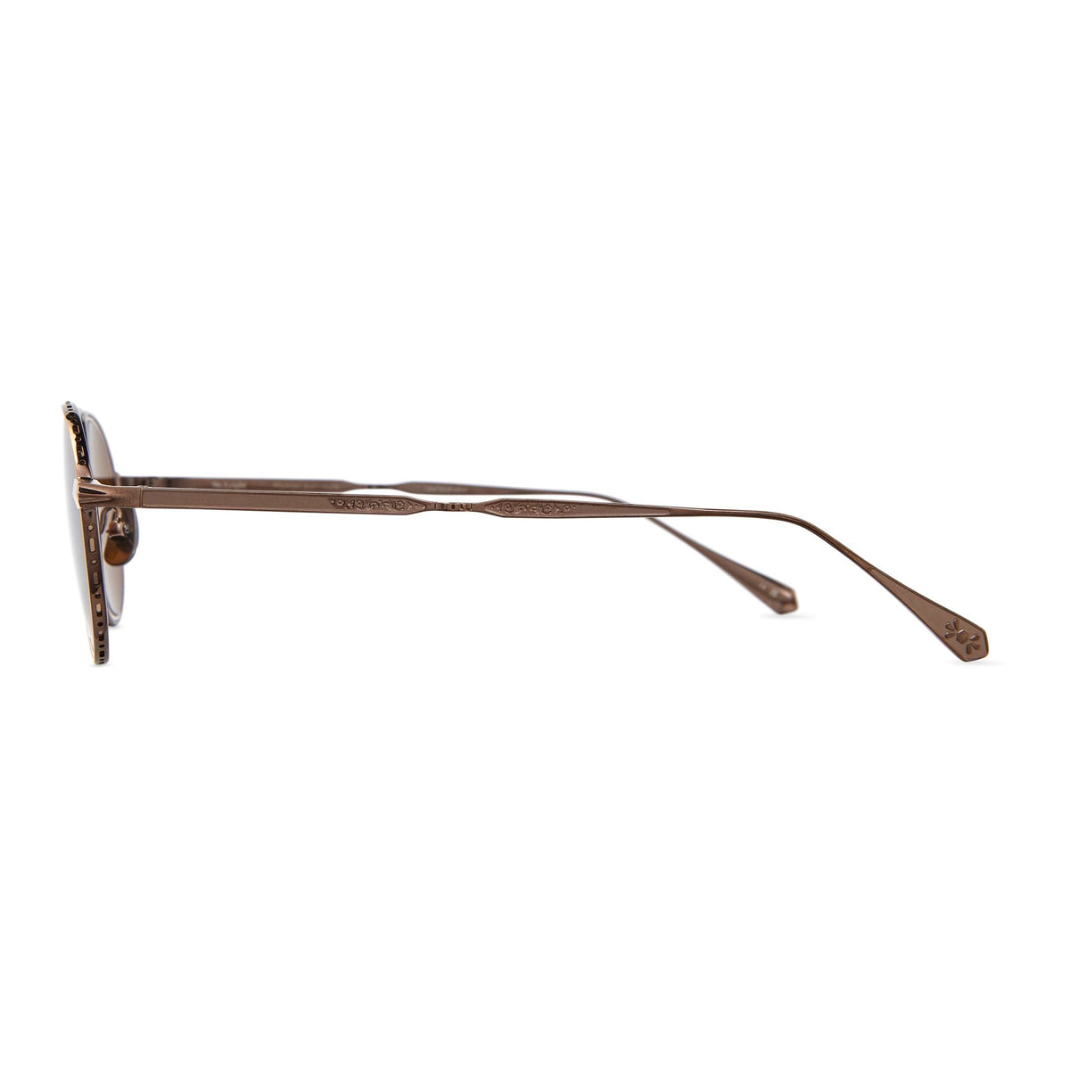 Mr. Leight Bennett S 53 sunglasses in Bronze with Mojave Brown polarized lenses, side view