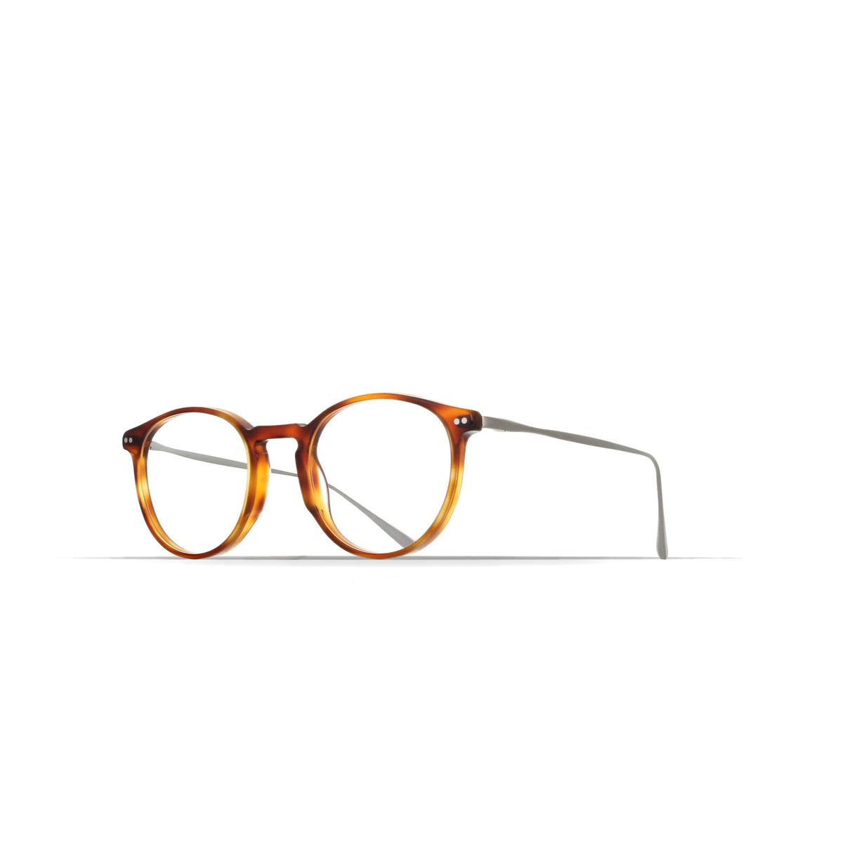 BRETT SMALL MILES C09 - Honey Tortoise/Silver - three-quarter view