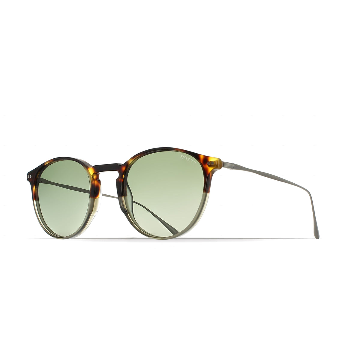 BRETT BIG MILES SUN C13 - Khaki Gradient Tortoise/Silver - three-quarter view