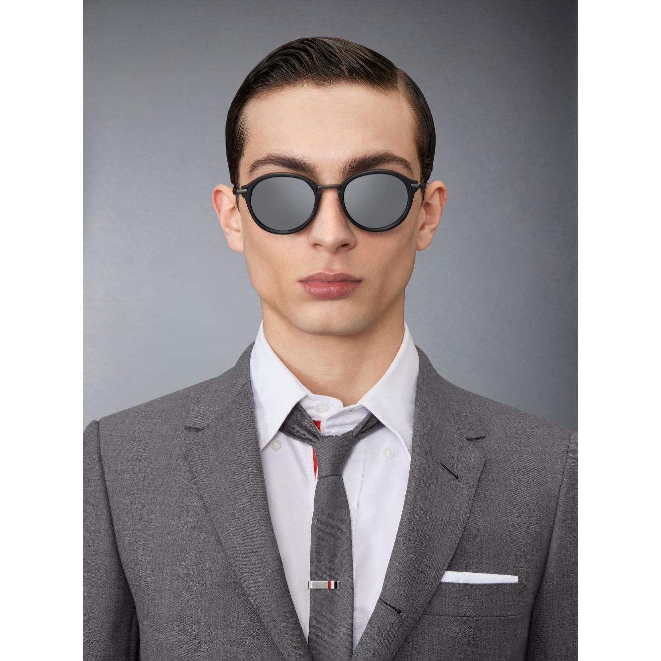 Round sunglasses in acetate & titanium -ues011a-g0003-007