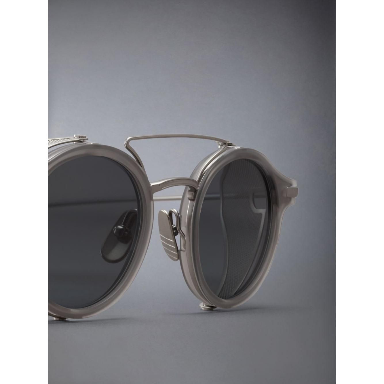 Round Sunglasses W/Side Shields - Acetate / Titanium - UES804A-G0003-068