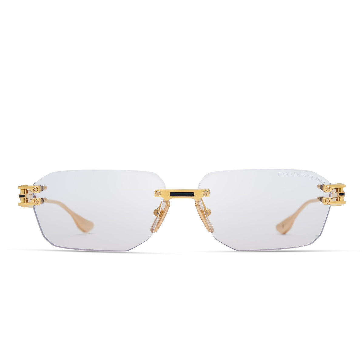 DITA HYPERLUX-3000 — Yellow Gold - Blue - White Gold — front view (DTX198-A-01)