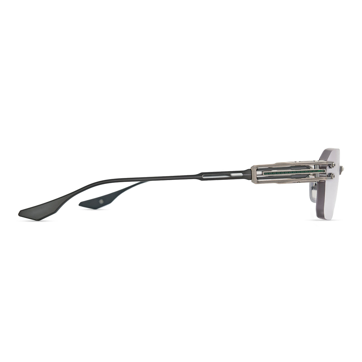 DITA HYPERLUX-3000 — Antique Silver - Green - Black Iron — side view (DTX198-A-02)