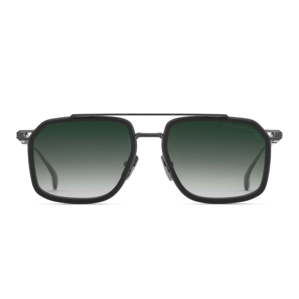 DITA LINEAGE.99x — Black Iron - Matte Black - Shiny Silver — front view (DTS484-A-03)