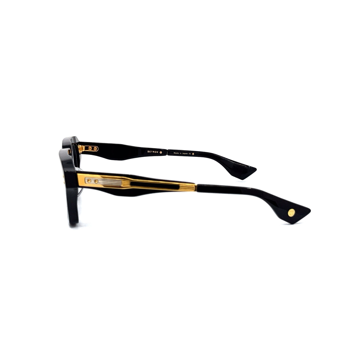 DITA Detron // Black Yellow Gold Af DTX459-A-01AF — side detail, alternative fit