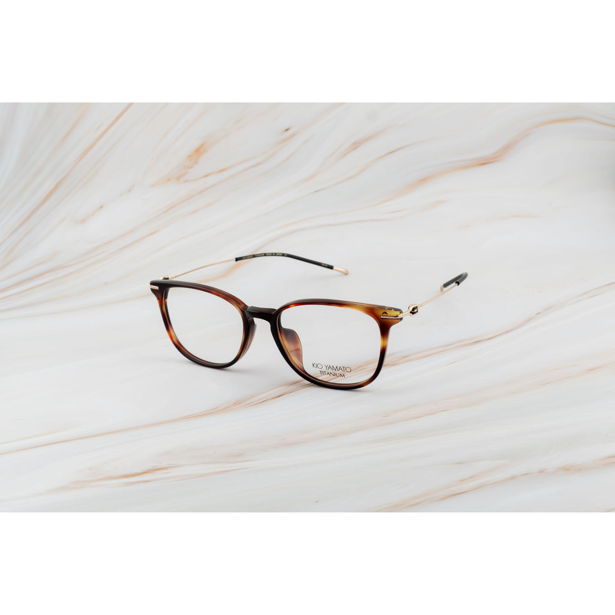 Kio Yamato KP-296U color 02 Dark Havana and Japanese Gold — frame view 2
