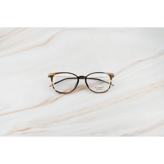 Kio Yamato KP-296U color 04 Mixed Havana and Japanese Gold — frame view 1