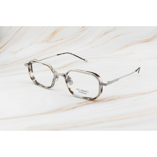 Kio Yamato KP-285U color 04 Brushed Silver and White Tortoise — frame view 2
