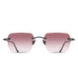 Matsuda M5008 Matte Black / Rose Gradient rectangle titanium sunglasses, front view