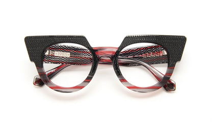 CAROLINA / 0830 BLACK GEOMETRIC / RED STRIPED