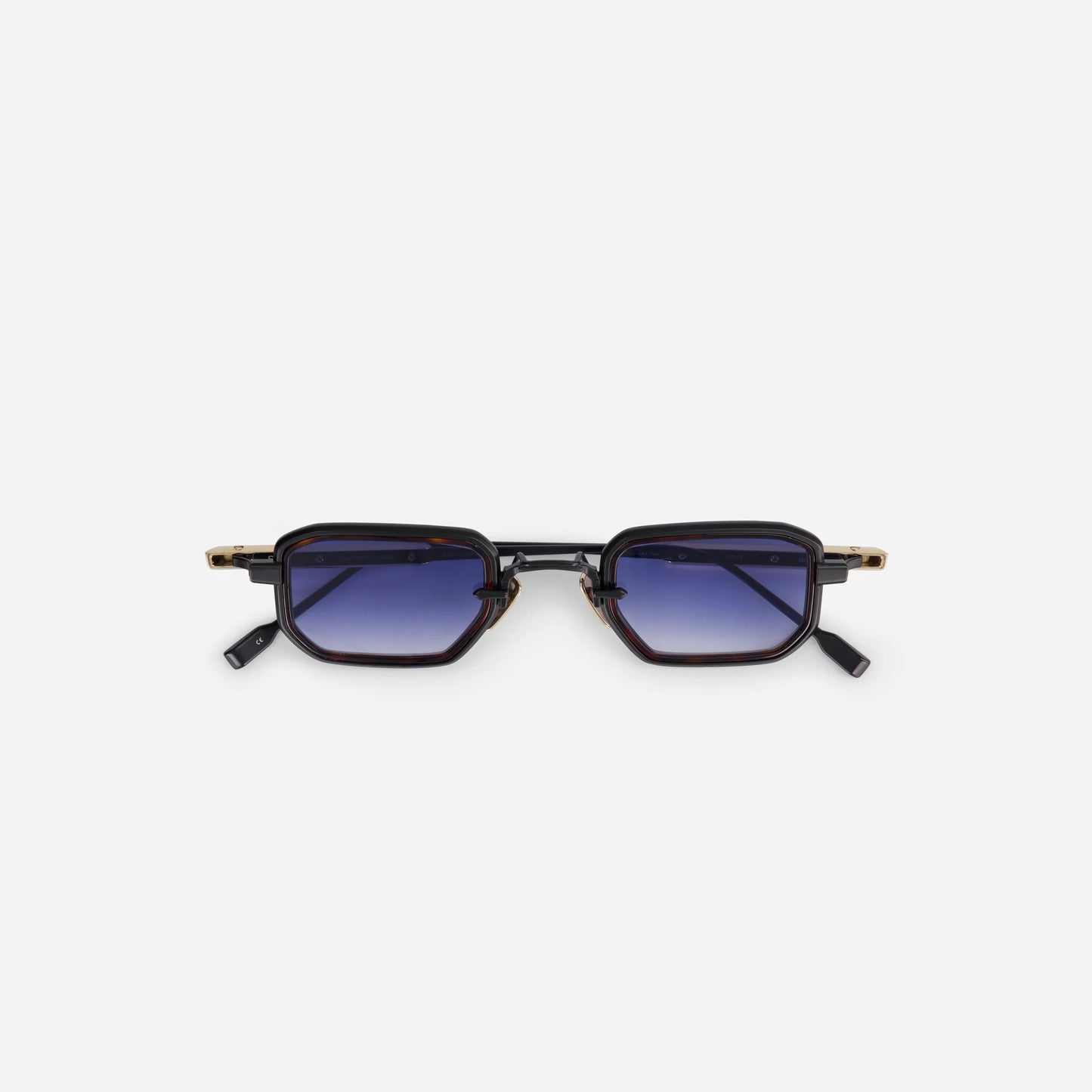 Deneb-t b/lg-1 – black & lunar gold w/ tortoise insert / gradient dark blue cr39 lens