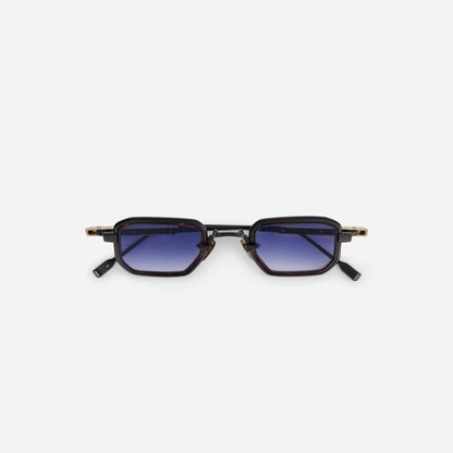 Deneb-t b/lg-1 – black & lunar gold w/ tortoise insert / gradient dark blue cr39 lens