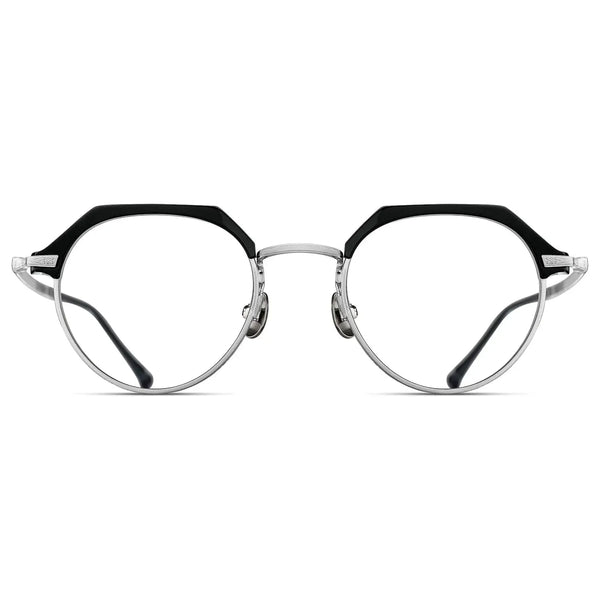 M2064 - Black - Brushed Silver Clear Lens 48-21-145 | Point of U