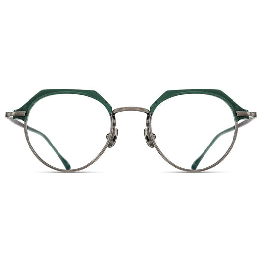 M2064 Matte Bottle Green - Antique Silver Clear Lens 48-21-145