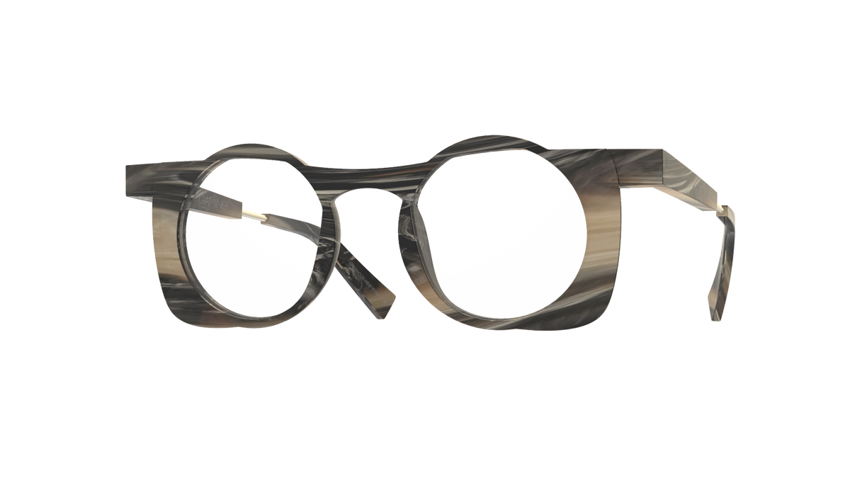 NAKAZAKICHO - HORN PATTERN GRADIENT BROWN ANTI-REFLECTIVE SUNGLASSES – NZH.5-NAR.S8
