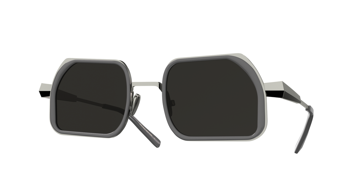 PRAMOUSQUIER - PEARLED GREY/SILVER GLOSSY SOLID GREY ANTI-REFLECTIVE SUNGLASSES – PMQ.4-NAR.S1
