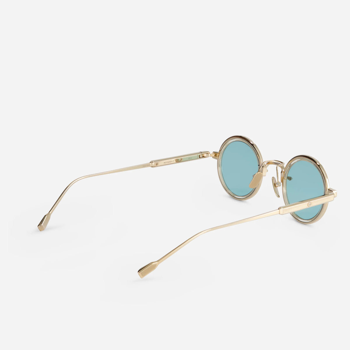 Rotanev-T lg-1 – lunar gold w/ honey yellow insert / turquoise cr39 lens - Point of U. | Boston