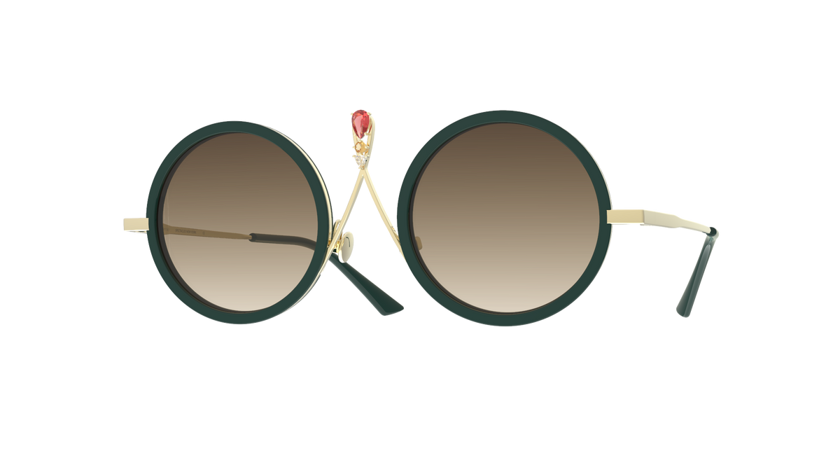 TULUM - GOLD/GREEN GRADIENT BROWN ANTI-REFLECTIVE SUNGLASSES – TLM.6-NAR.S8