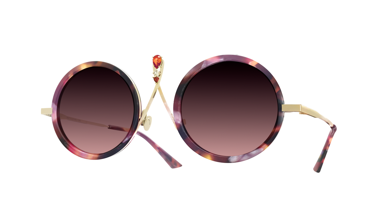 TULUM - GOLD/COLORED HAVANA GRADIENT BROWN ANTI-REFLECTIVE SUNGLASSES – TLM.9-NAR.S8