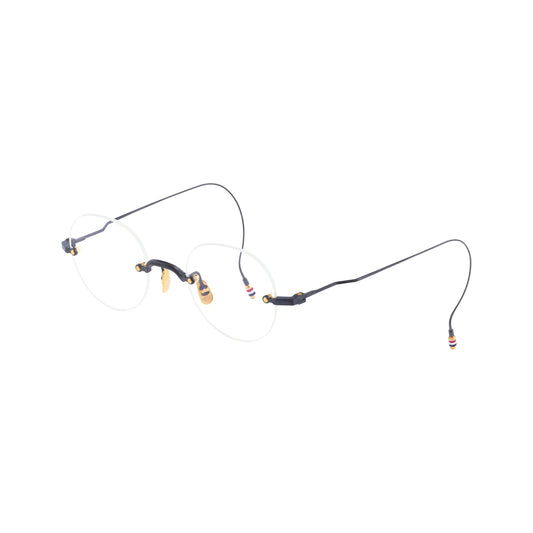 Rimless Round Eyeglasses in Titanium