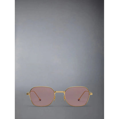 Rectangular Sunglasses in Titanium W/Pink AR Lenses