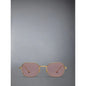 Rectangular Sunglasses in Titanium W/Pink AR Lenses