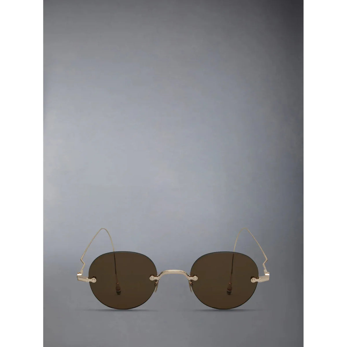 Rimless Round Sunglasses in Titanium - Point of U. | Boston