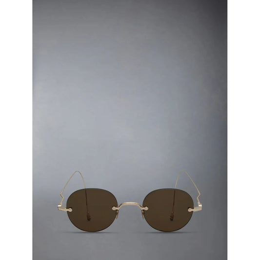 Rimless Round Sunglasses in Titanium