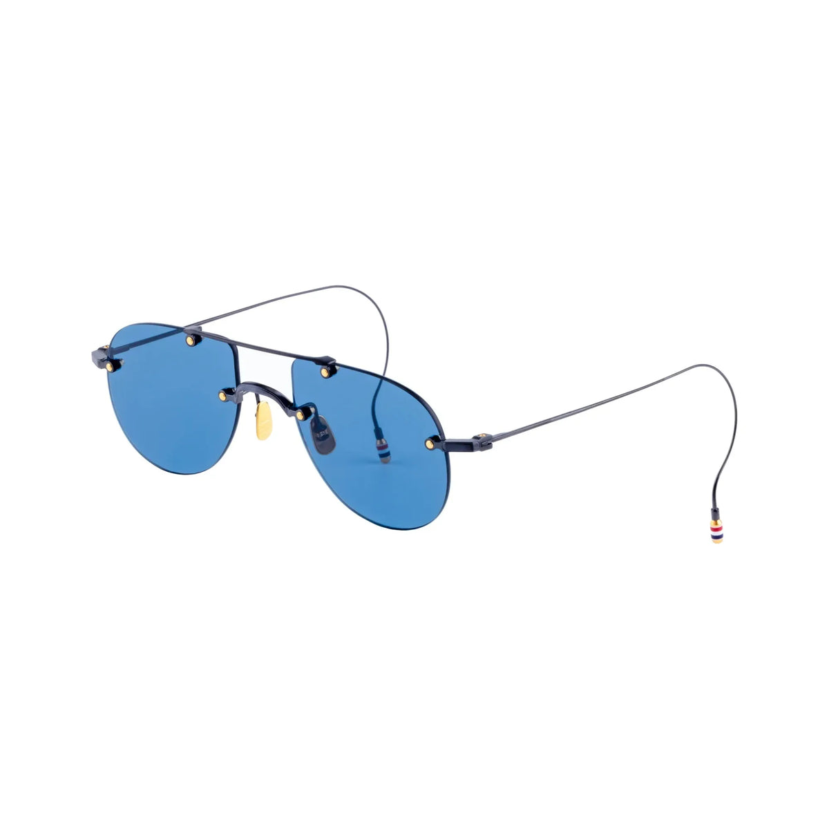 Rimless Aviator Sunglasses in Titanium - Point of U. | Boston