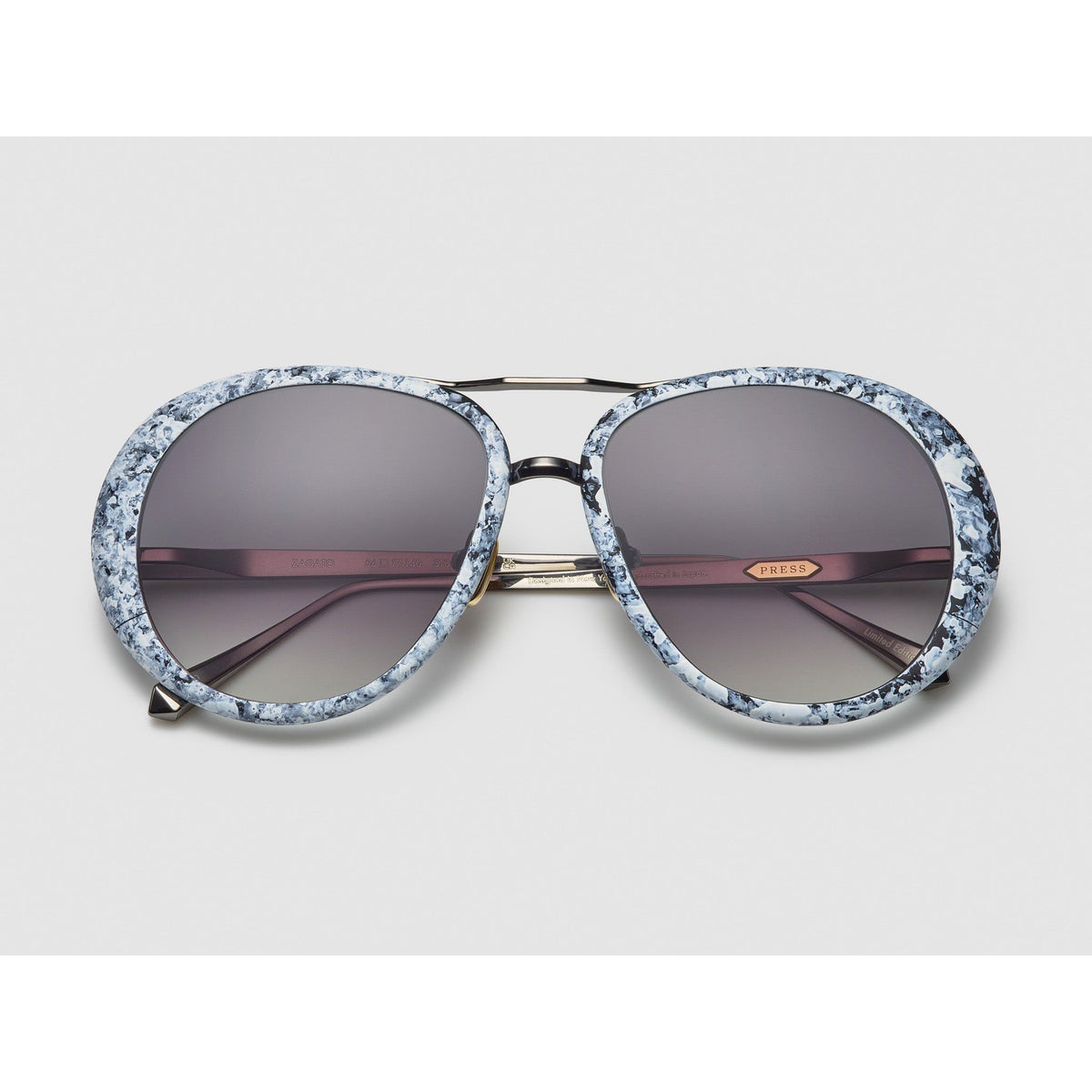 PRESS Zagato Marble / White Marble / Ruthenium - ST008 - view 1