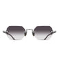Matsuda M5010 Brushed Silver – Black / Grey Gradient geometric titanium sunglasses, front view