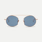 AHLEM Victoires — Sunglasses — Rose Gold Brushed / Blue — front view