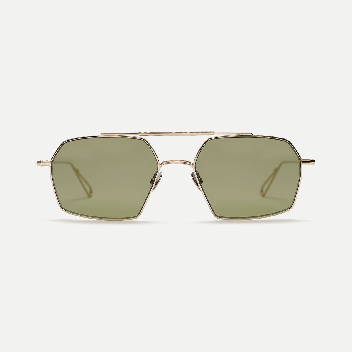 AHLEM Haussmann — Sunglasses — Grey Gold/Khaki Light — front view