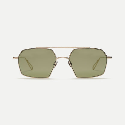 AHLEM Haussmann — Sunglasses — Grey Gold/Khaki Light — front view
