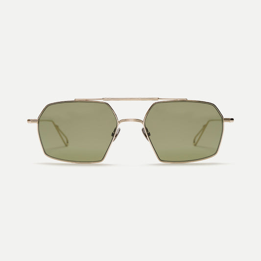 AHLEM Haussmann — Sunglasses — Grey Gold/Khaki Light — front view